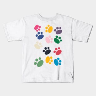 cat footprints Kids T-Shirt